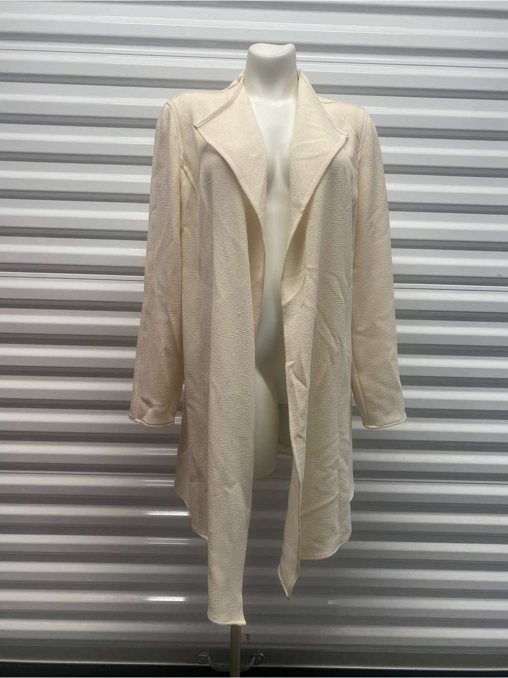 Anne Klein Cream Drape Trench Coat